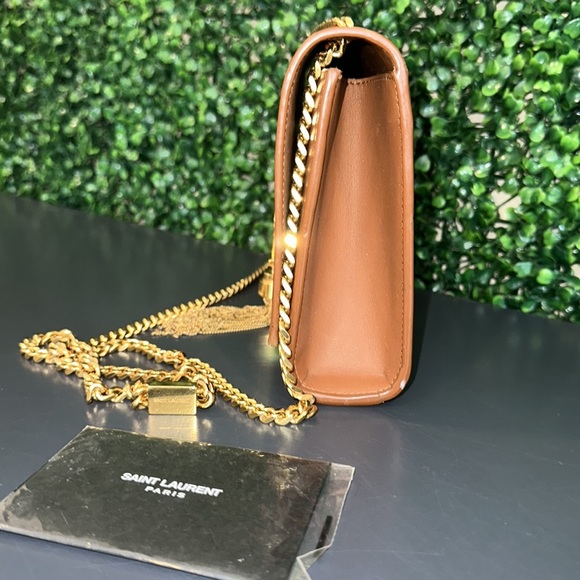 Saint Laurent Paris Kate tassel monogram medium brown leather chain shoulder bag - Picture 4 of 12